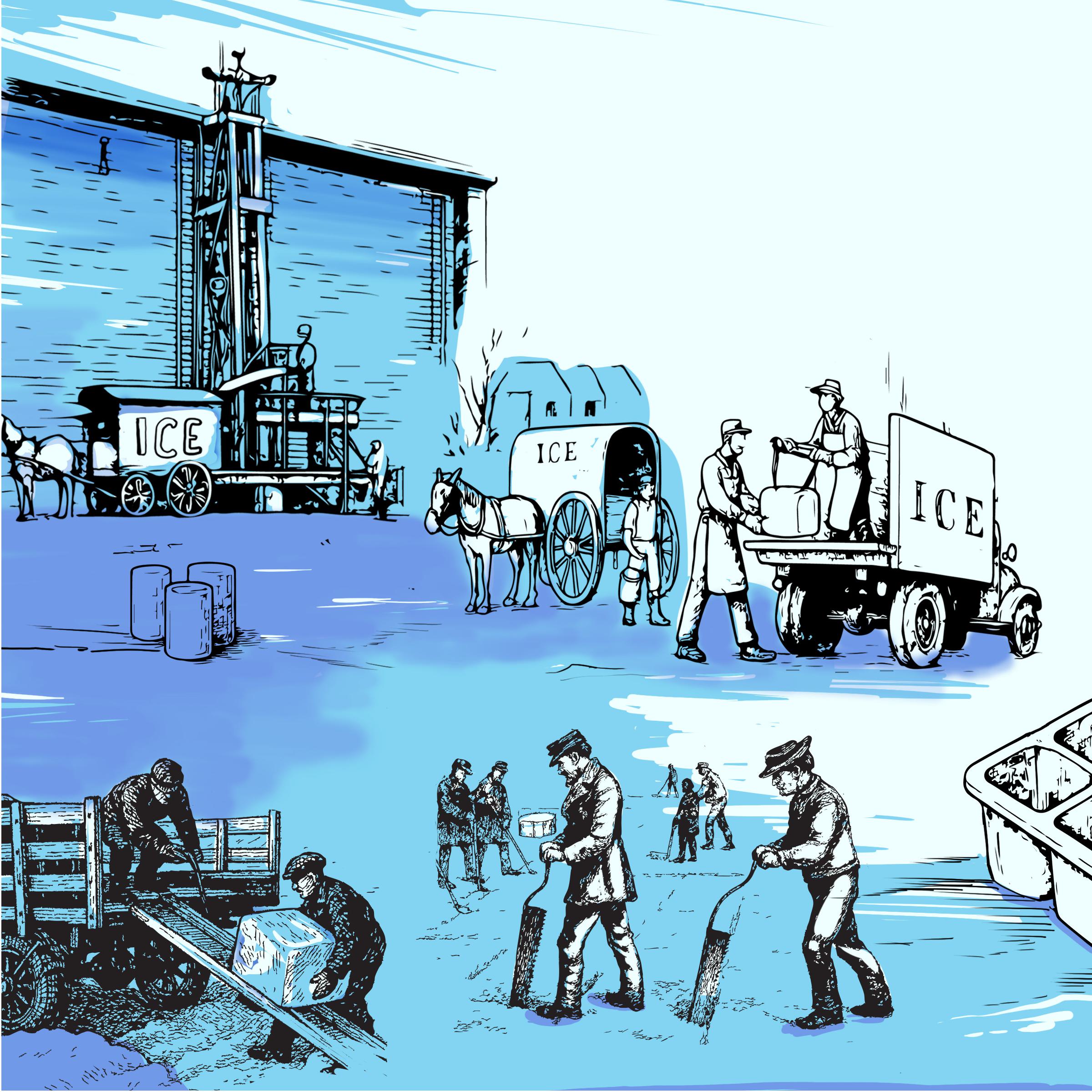 Iceberg ice production